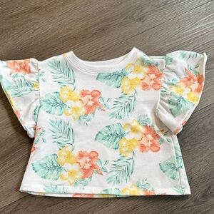 Janie and Jack Floral Short Sleeve Terry Shirt